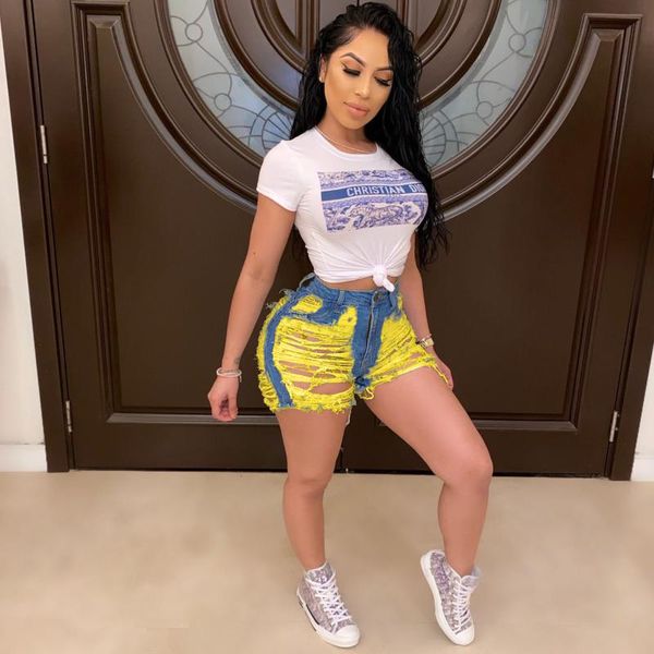 

women's shorts echoine women hollow out denim jeans high waist party club short pants bodycon, White;black