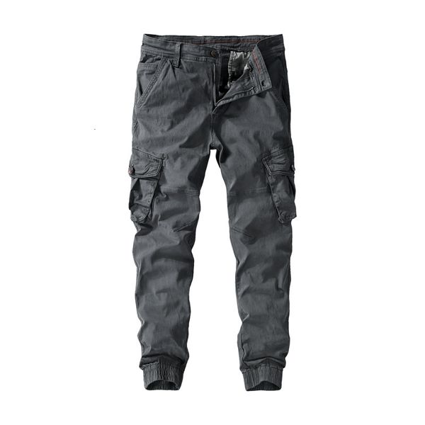 

men's pants style overalls casual winter cotton trousers multi-pocket trendy brand joggers fashion z0h4, Black