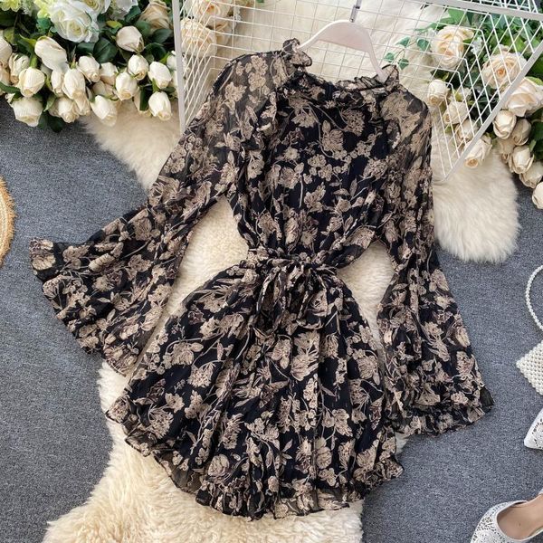 

summer woman overalls the-neck printing loop break ladies legged shorts long-legged vacation playsuit y651 2w5u, White;black