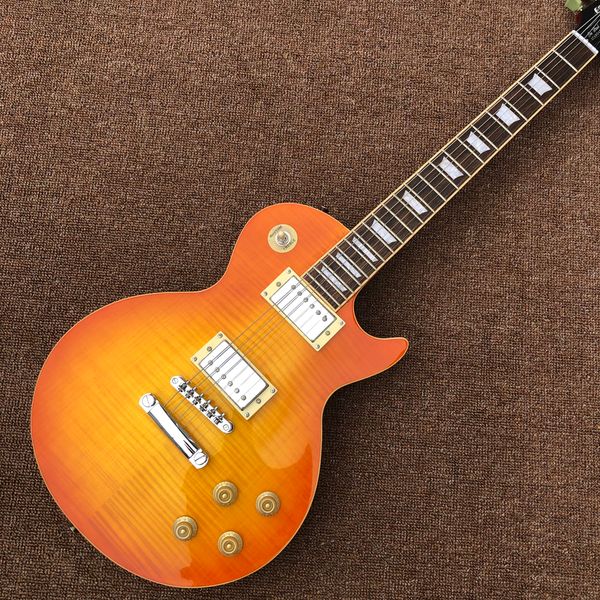 

electric guitar honey burst maple chrome hardware
