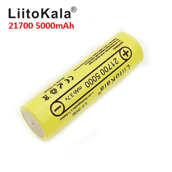 

2021 liitokala lii-50e 21700 5000mah rechargeable battery 3.7v 5c discharge high power batteries for high-power appliances