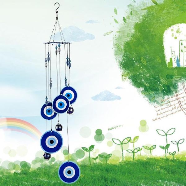 

decorative objects & figurines home printing metal wind chime outdoor garden decor wall hanging spinner pendant