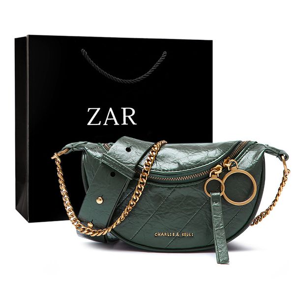 

limited waist bag pleated ins bag for women 2021 new trendy fashion all-match crossbody shoulder bag chain chest for women