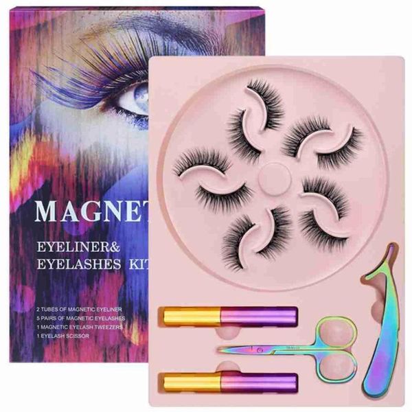 

false eyelashes magnet holder set 3d three-dimensional curling glue magnetic