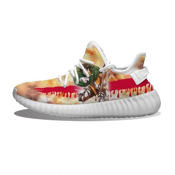 

diy custom anime-attack on titan-leviackerman running shoes mesh printed mens womens trainers outdoor sports sneakers