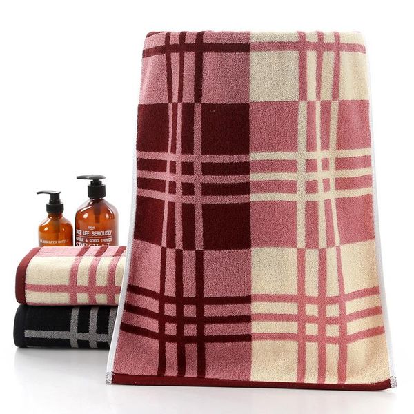 

towel t157a water absorbent wedding gift for bride grey pink plaid stripe face