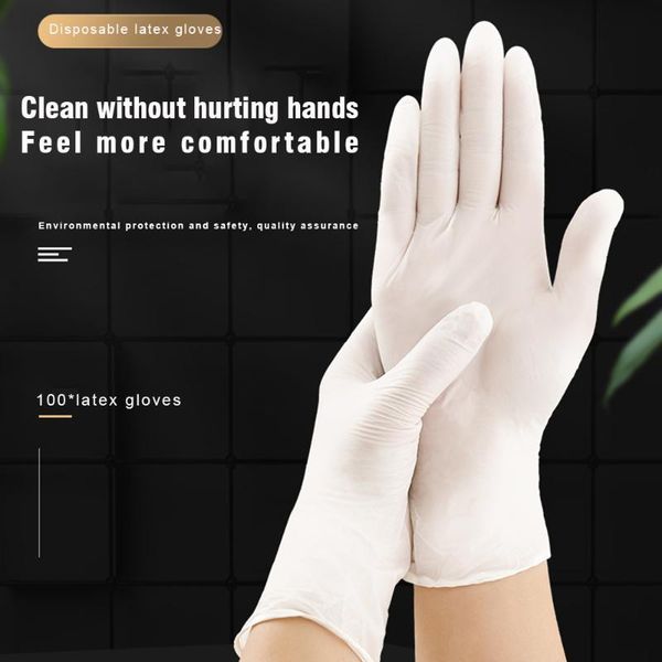 

disposable gloves 100pcs universal non slip laboratory service latex anti static household cleaning multipurpose industrial