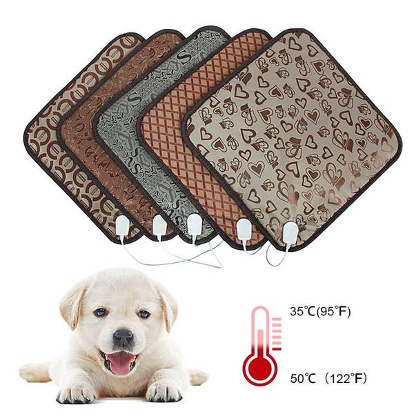 

carpets pet cat dog winter warm electric heated pad mat carpet for animals waterproof plush bed accessories blanket heater heating pads