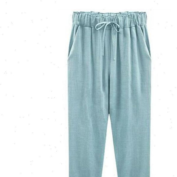 

women casual solid simple fashion summer pencil ankle length pants loose leisure baggy slimmer long trousers plus size  6xl, Black;white