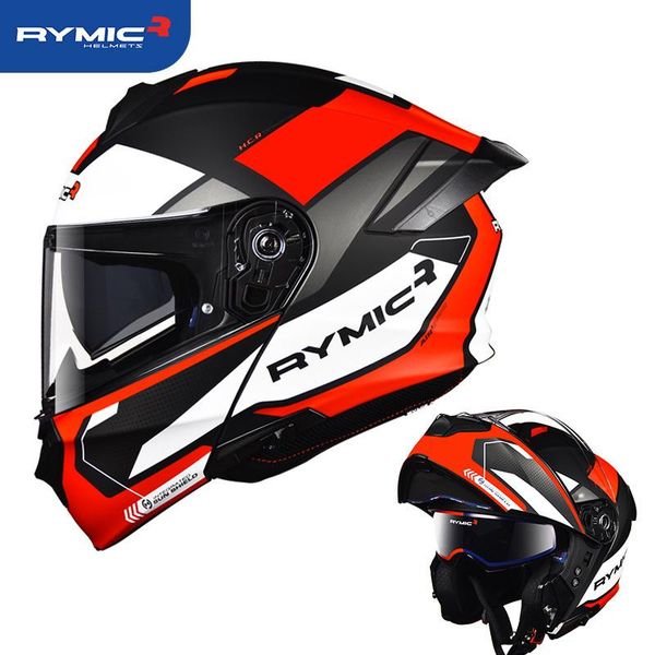 

motorcycle helmets 2 gifts racing flip up modular dual lens motocross helmet full face safe ece dot for manwomen