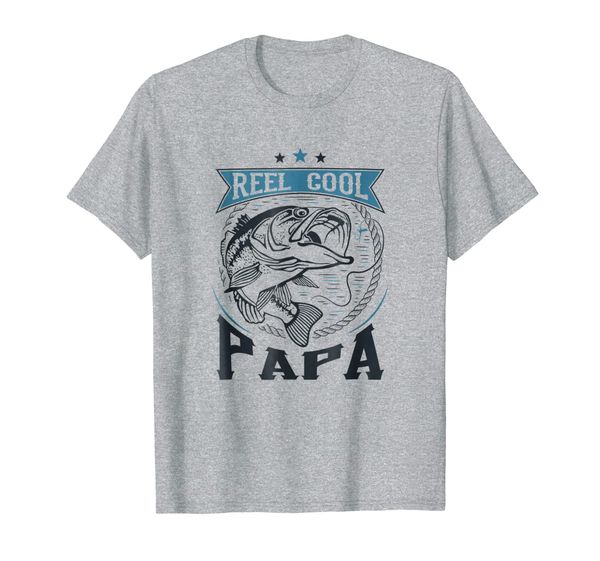 

Mens Father' Day Shirt Gift Reel Cool Papa Fishing T-Shirt, Mainly pictures