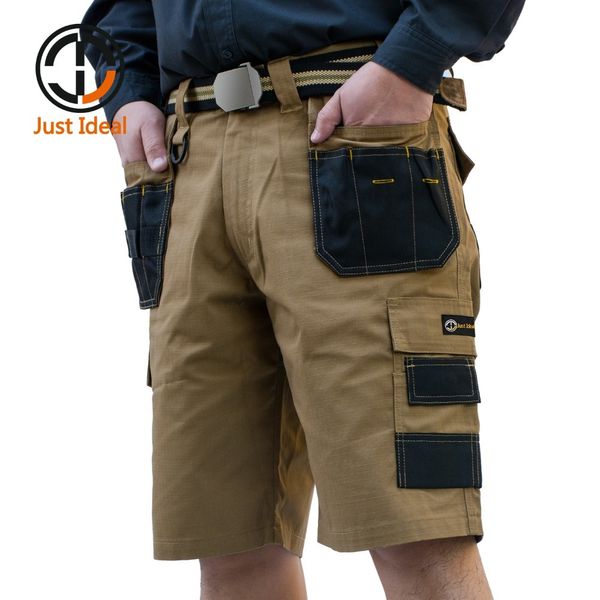 

men tactical shorts military oxford waterproof rip sshort multi pocket trousers summer bermuda plus size id625, White;black