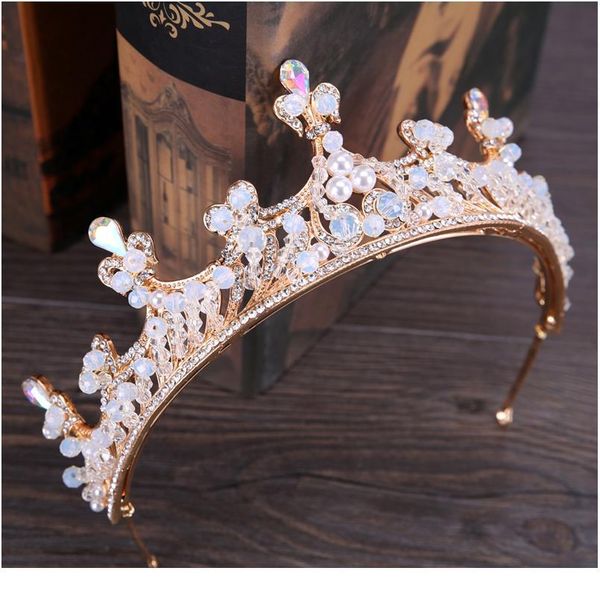 

trendy wedding hair accessories color rhinestone crystal wedding crown party princess crown bridal headdress and crown jllrnz, Silver
