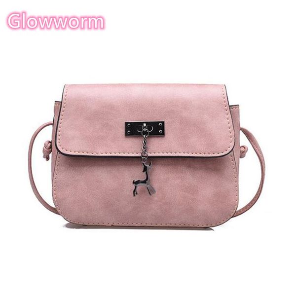 

cross body 2021 arrival women leather shoulder bag deer decor crossbody female handbags girl messenger bags high quality