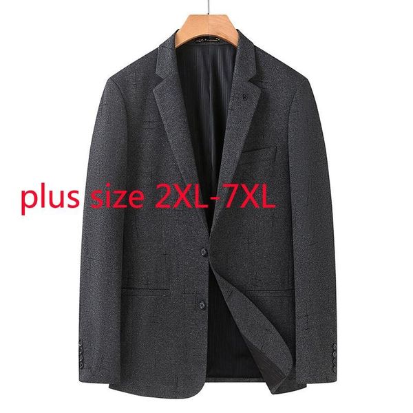 

men's suits & blazers arrival fashion super large autumn men oversize casual printed suit coat plus size 2xl 3xl 4xl 5xl 6xl 7xl, White;black