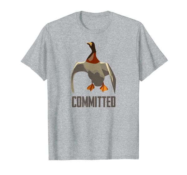 

committed drake - duck hunting shirt by committed waterfowl, White;black