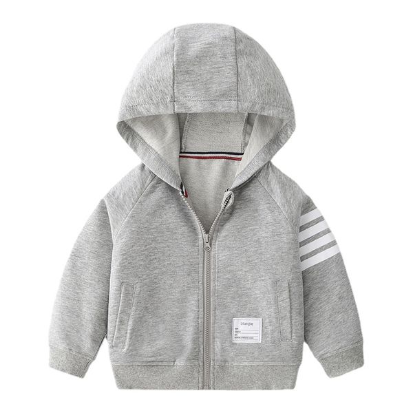 

boys long-sleeved jacket 2021 spring and autumn new childrens wear hooded zipper sweater baby cardigan european style stall, Blue;gray