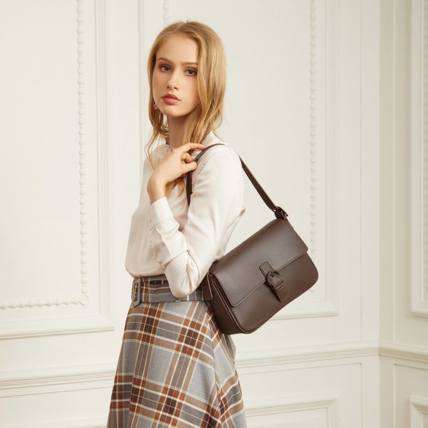 

solid simple leather women's shoulder tote bag fashion large capacity women's bag luxury designer handbag purses c0225