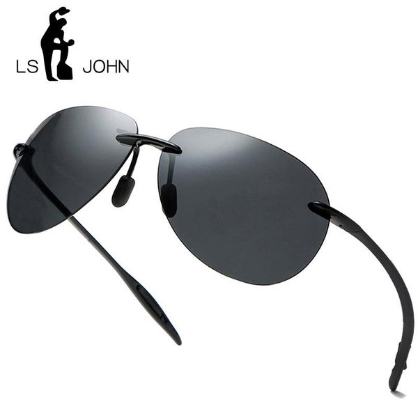 

sunglasses ls john 2021 ultralight tr90 rimless men frameless sun glasses for women oculos feminino, White;black