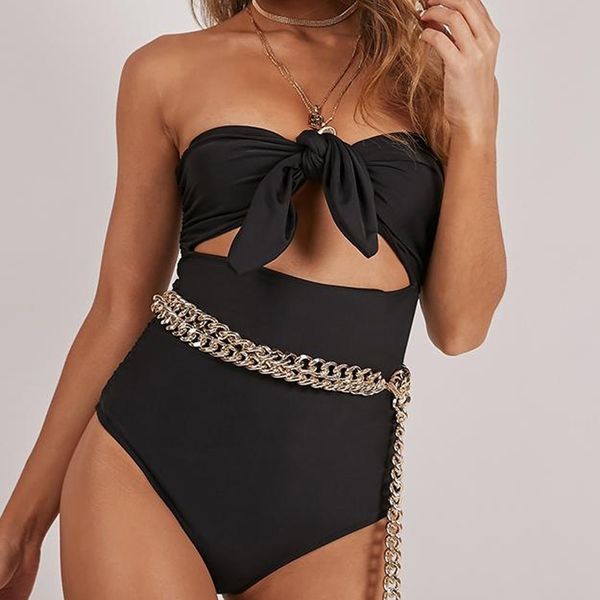 

new swimsuit 1 piece women summer clothing 2021 may beach plus size push up one wipes bosom bikini high waist swimwear, White;black