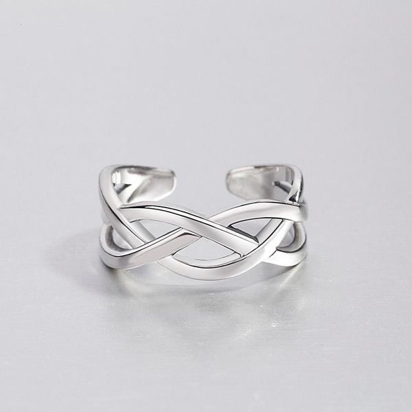 

cluster rings 925 silver trendy women casual designer open for lady waved sterling ring 7mm 3.24g opening resizable drop sp477, Golden;silver
