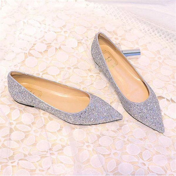 

more size 3144 classic silver bling glitter women's apartments casually pointed of foot loafers party dress sequined shoes 8 wb7h, Black