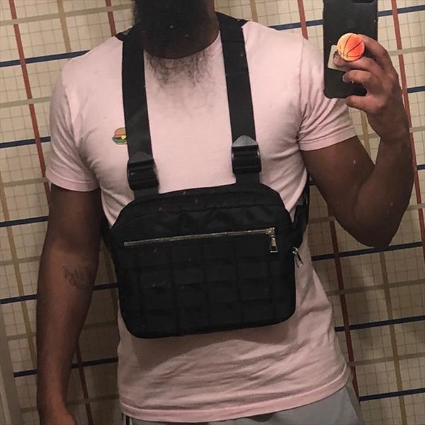 

chest rig adjustable tactical waist bags pocket hip hop streetwear functional breast bag cross shoulder kanye west