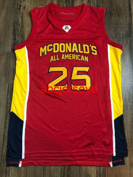 

stitched derrick rose mcdonald's high school all american basketball jersey new xs-6xl custom any name number, Black