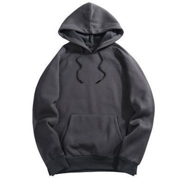 

new men spring autumn cotton pure color casual hoodie coat, Black