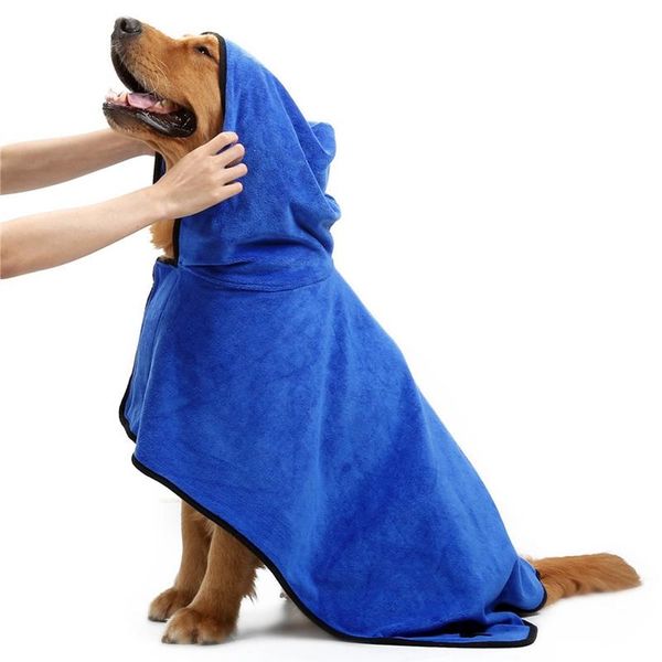

dog apparel fleece pet towel super absorbent bathrobe microfiber bath towels quick-drying cat blue brown 2021