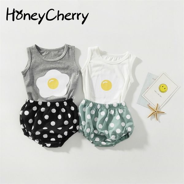 

summer baby set vest + cotton short suit born boy clothes born 210702, White