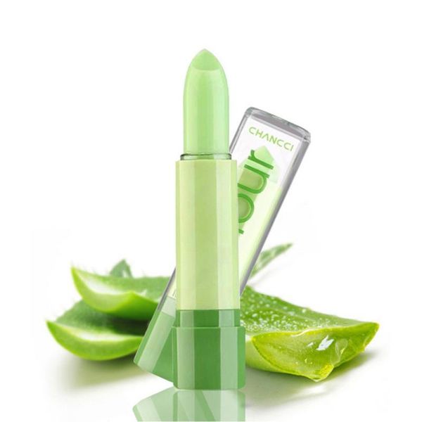

lip balm aloe vera moisturizing anti-drying changing color brighten tone temperature change care makeup