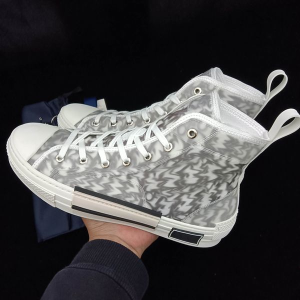 

retro canvas fashion sneakers vintage b23 high low obliques luxurys designers shoes womens outdoor platform casual shoes36-4, Black