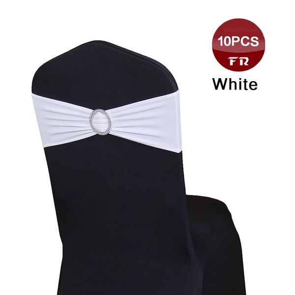 

factory wholesale 10pcs removable chair bow stretch lycra chair band with buckle for wedding banquet party decor sashes
