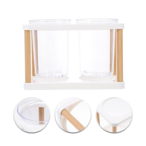 

chopsticks 1pc draining canister chopstick storage holder rack (transparent)