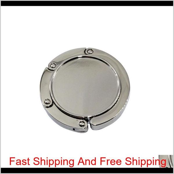 

outdoor portable silver foldable zinc alloy purse handbag hook hanger bag holder home clothing acces qyleak bwkf