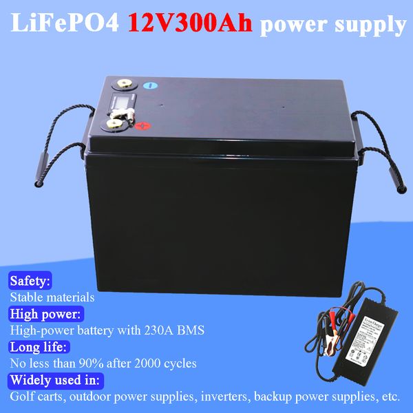 

land voyager 12v 200ah 280ah 300ah lifepo4 battery pack with 150a bms 12.8v batteries for e-scooter rv solar energy storage system