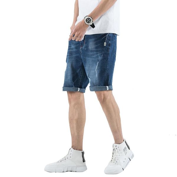 

men's shorts 2021 fashion summer short jeans trousers for men casual denim plus size 28-36, White;black