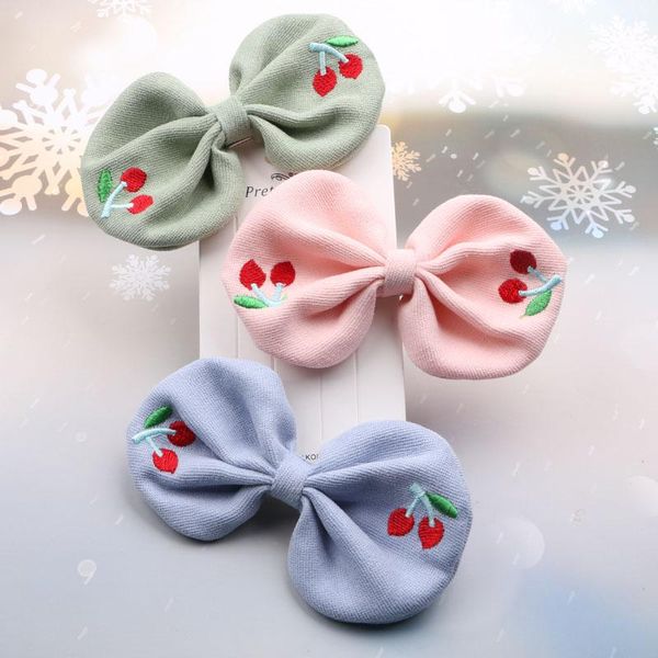 

hair clips & barrettes crochet fruit cherry embroidery fabric knot bow ribbon bows patch sticker garment ornament accessories girl headwear, Golden;silver