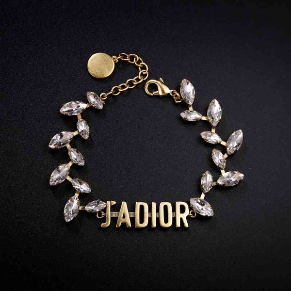 

70% off outlet online family letter leaf flower petal horse eye full diamond bracelet female flower bracelet, Black