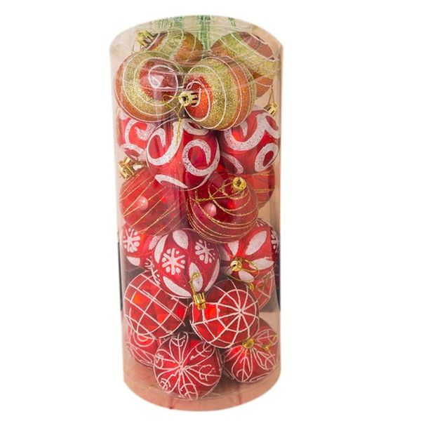 

party decoration christmas tree decorations 6cm 24 buckets of painted balls high-end