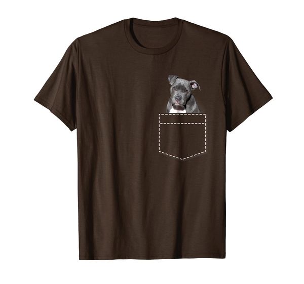 

pitbull in pocket pitbull t-shirt, White;black