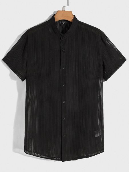 

men button front shirt n7d8#, White;black