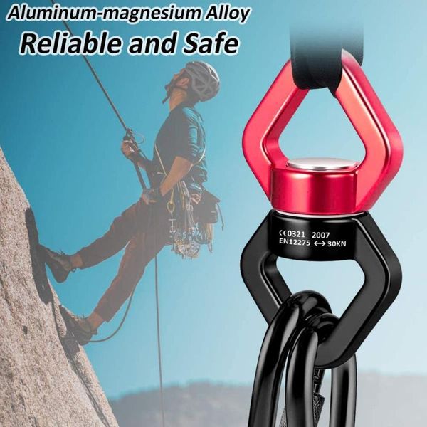 

cords, slings and webbing 10pcs 30kn climbing hanging accessory hook yoga hammock swing swivel for outdoor activity