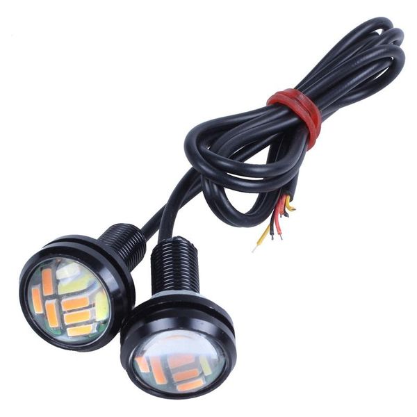 

working light 2 pcs 12v 23mm dual color switchback 4014 12 led drl eagle eye daytime