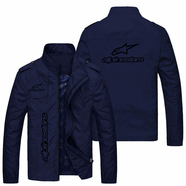 

men's jackets custom logo spring/autumn casual jacket fashion stand-up collar windbreaker zipper motorcycle, Black;brown