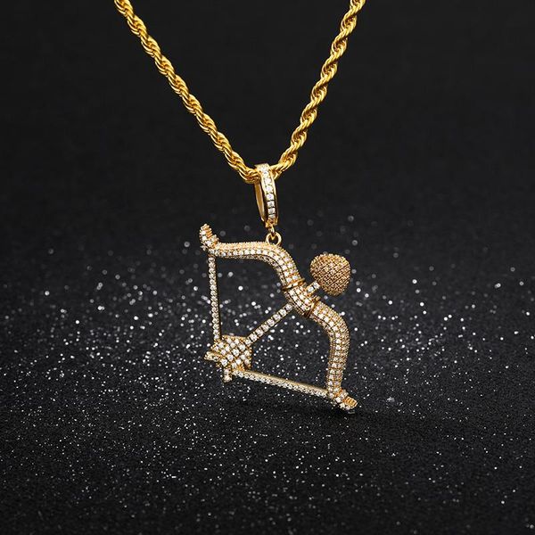 

pendant necklaces zircon arrow heart necklace christmas gift to girlfriend shiny crystal gold plated stainess steel silver color