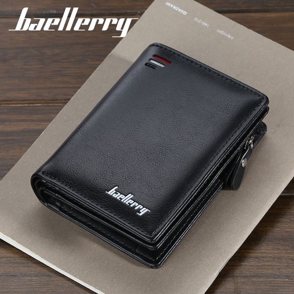 

fashion card holder multifunction organ leather purse zipper coin pocket wallets, Red;black