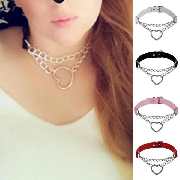 

chokers lady lightweight charm decoration hollow out heart pendant, Golden;silver