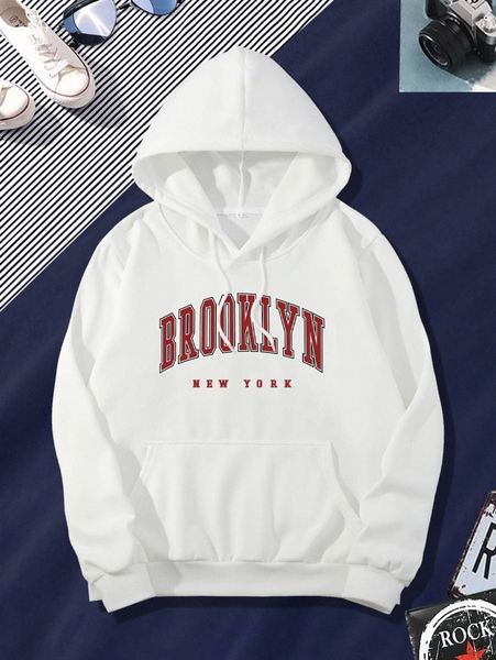 

men letter graphic kangaroo pocket drawstring hoodie h8wg#, Black